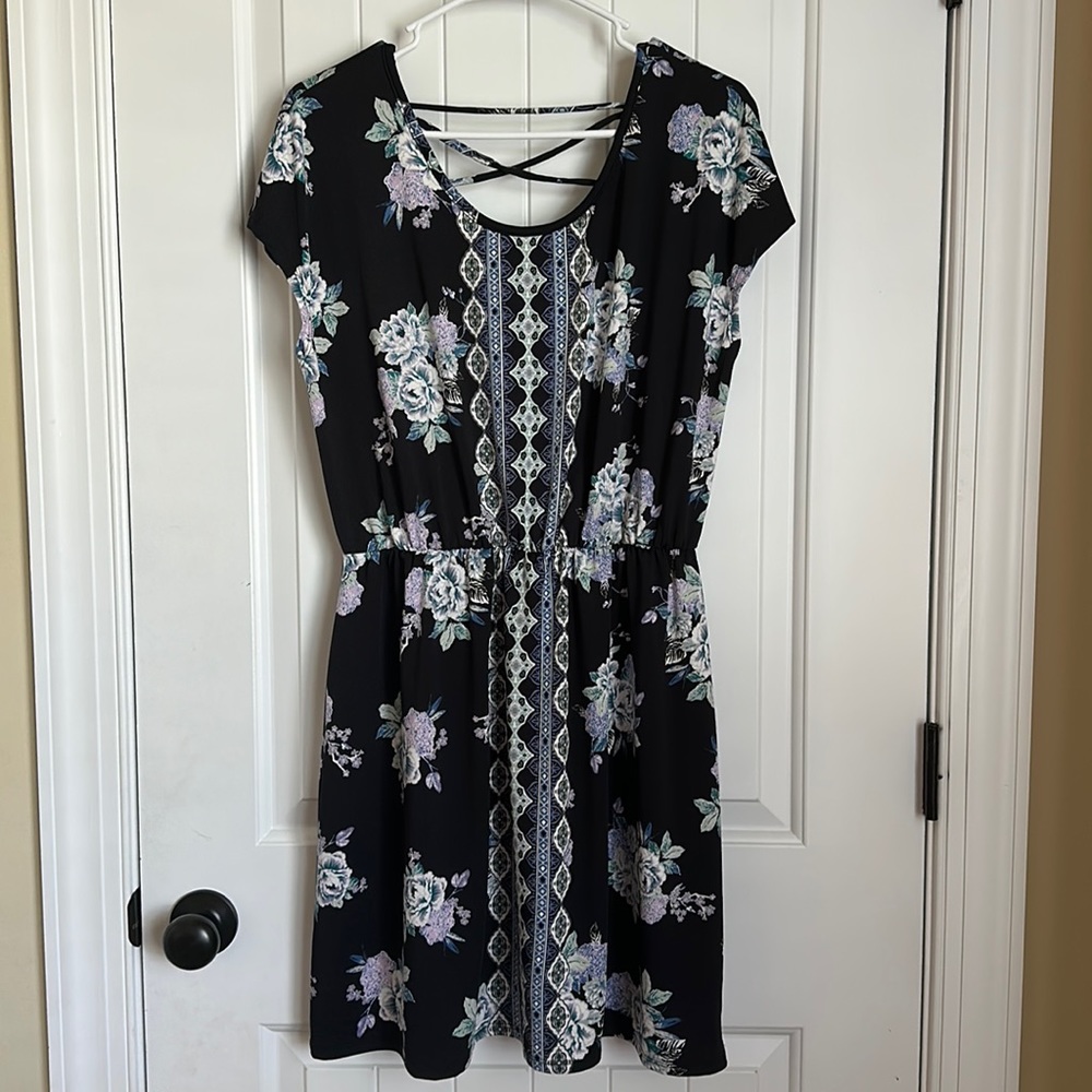 Maurices Floral Tee Shirt Mini Dress
